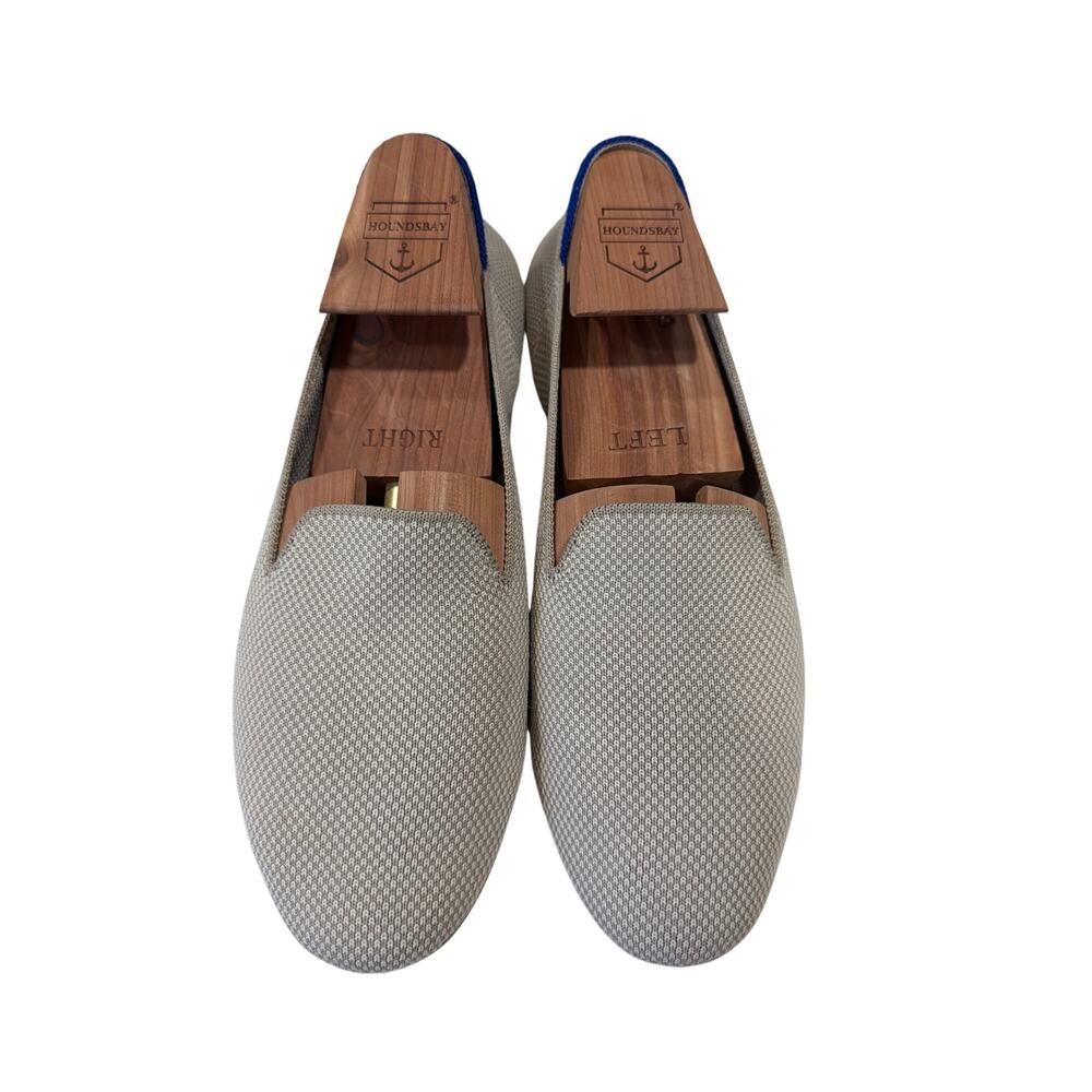 Rothy's Sz 9 The Loafer Linen Double Stitch Light Gray slip-on Flat shoes GUC